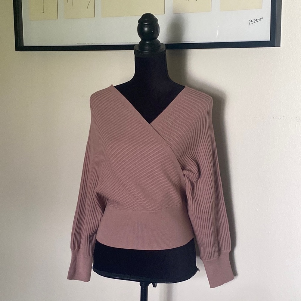 Hope Horizon Purple Wrap Knit Top - Picture 3 of 14